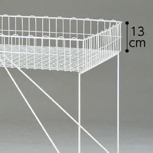 新品■簡単ネットワゴン90cm白色キャスター付ディスプレイ催事SALE販売業務用