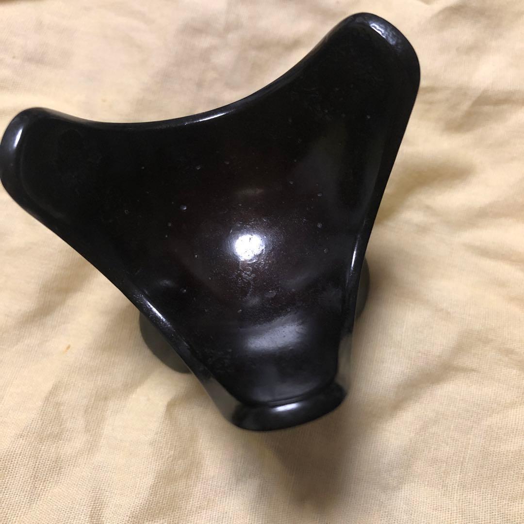 茶器　名越弥五郎　唐銅　三ツ葉　蓋置