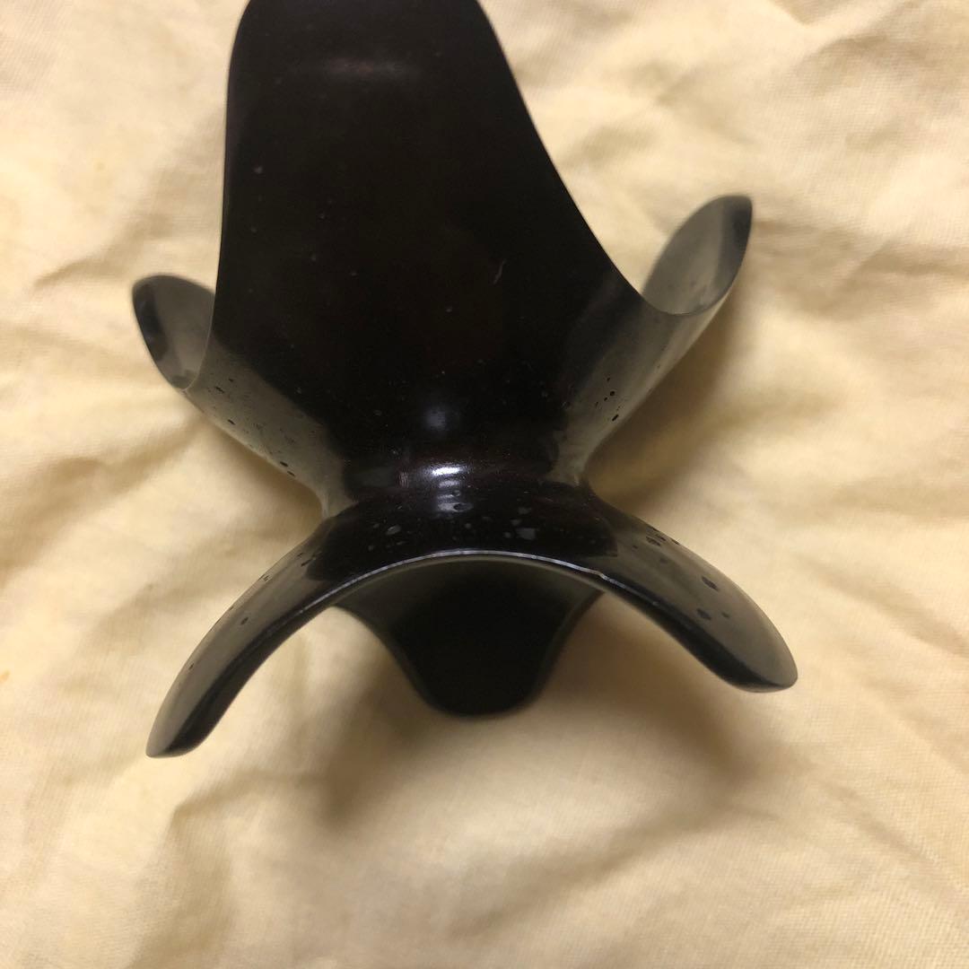 茶器　名越弥五郎　唐銅　三ツ葉　蓋置