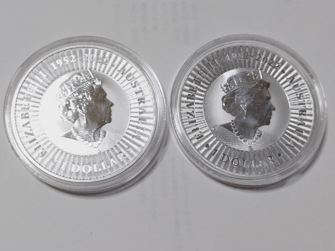 2023オーストラリア・カンガルー1オンス銀貨2枚セットケース付き