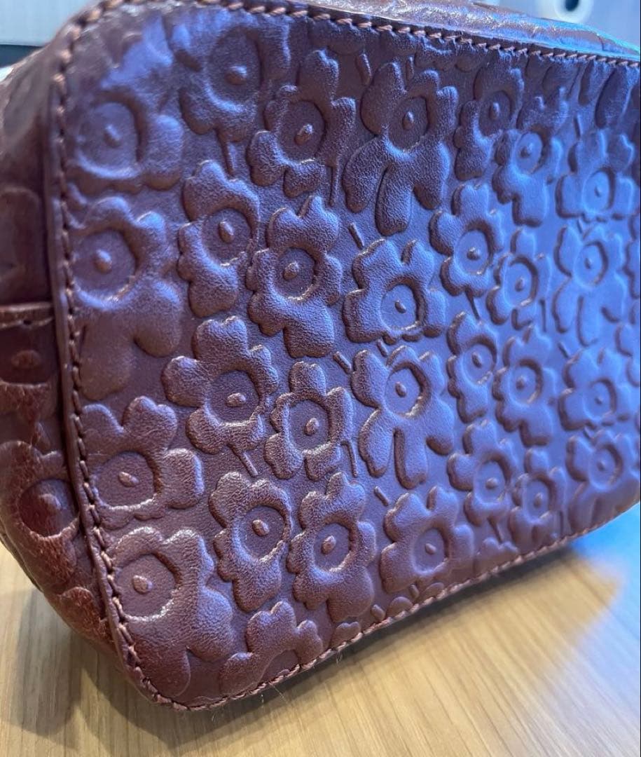 【美品】外袋付き マリメッコ ウニッコ Nerva ショルダーバッグ ブラウン