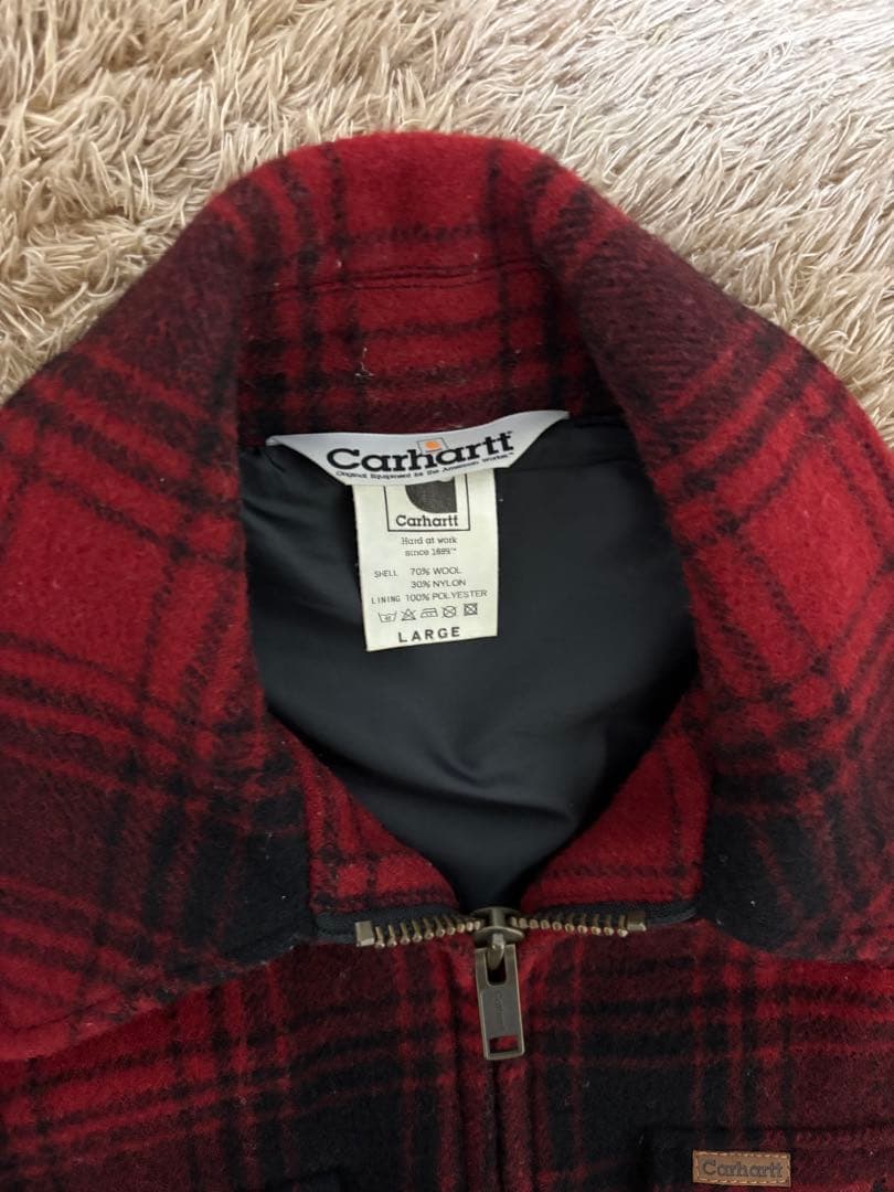 希少　1889年　Carhartt フランネルチェックジャケット Lサイズ