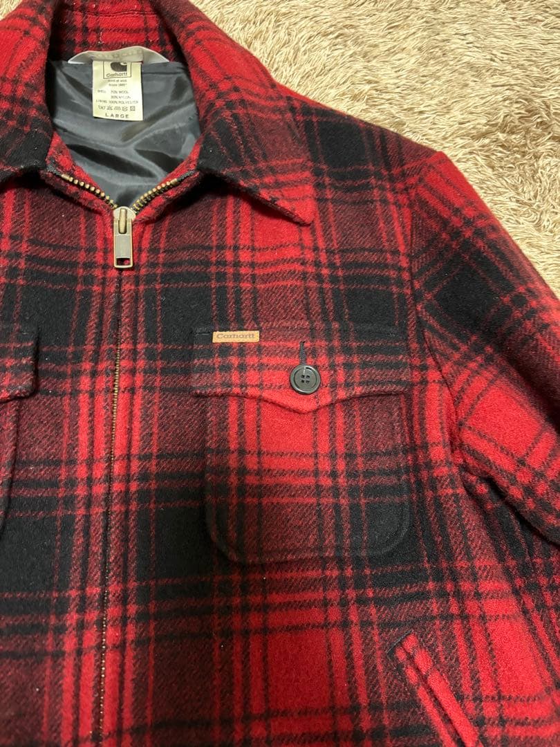 希少　1889年　Carhartt フランネルチェックジャケット Lサイズ