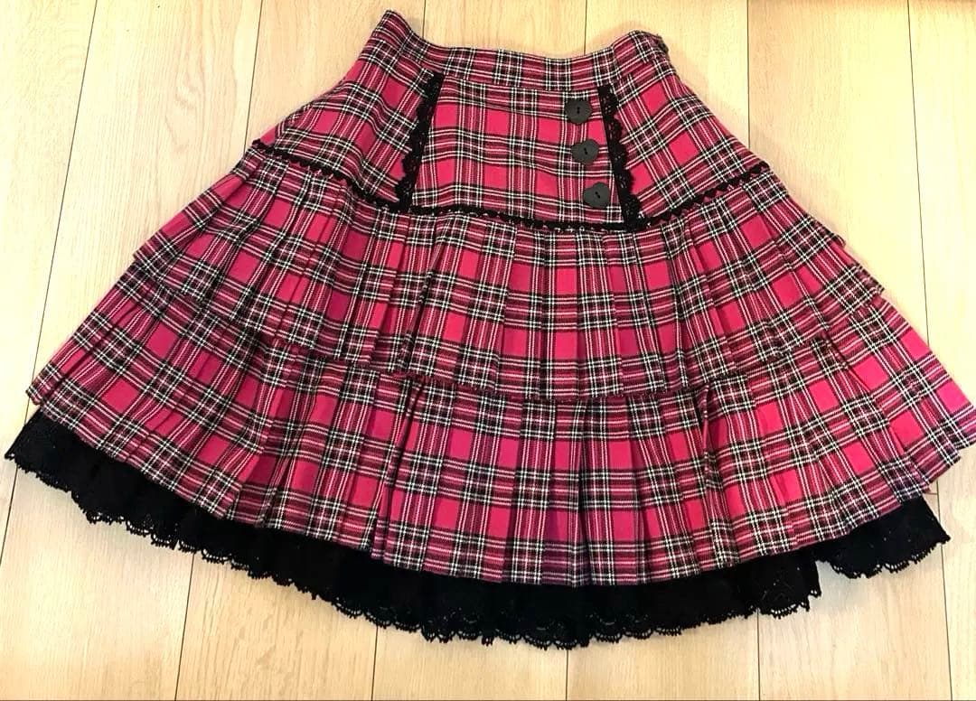 【新品未使用】BABY,THE STARS ピンク チェック スカート