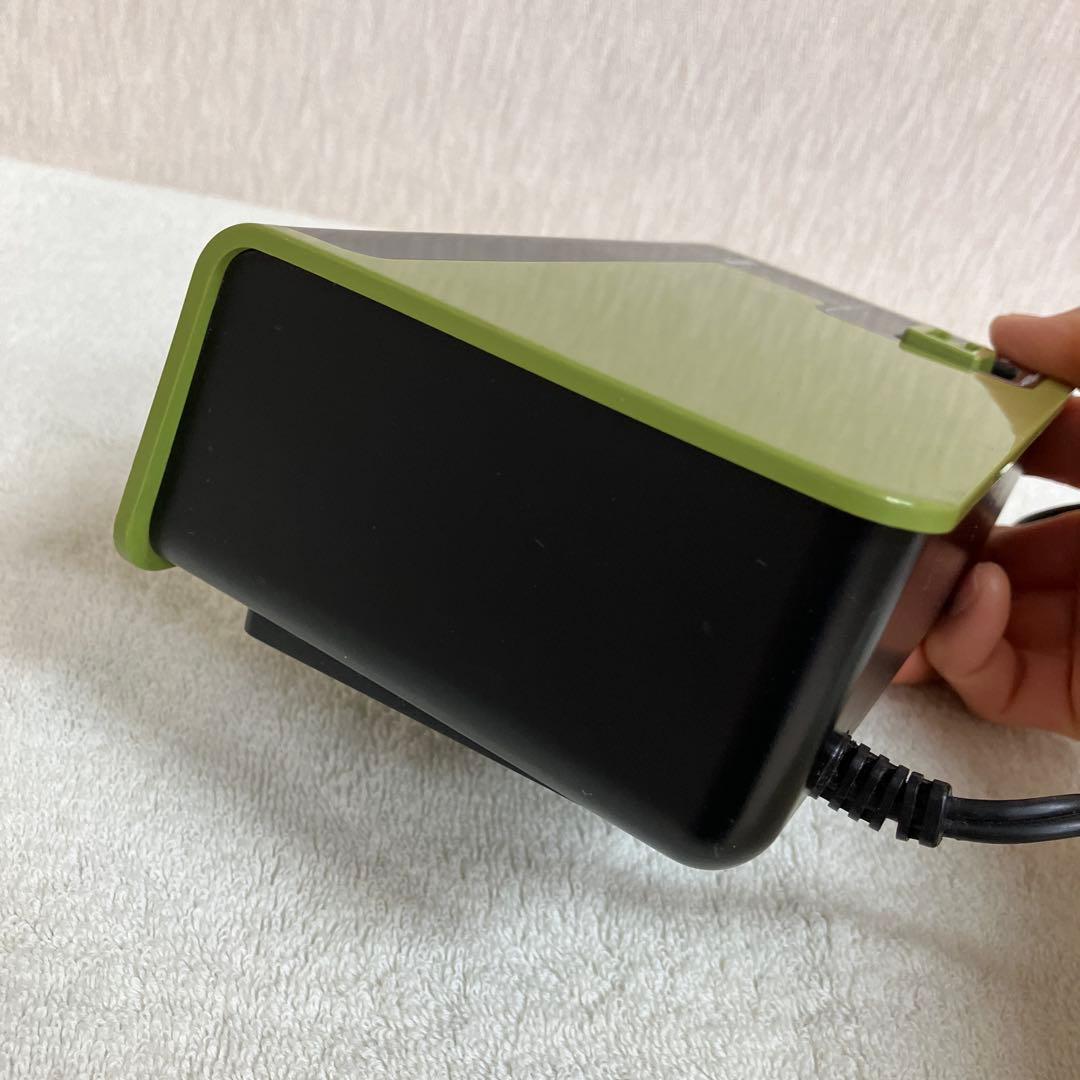 ナショナル交流目覚時計ヤングスヤスヤ　パタパタ時計　TG02 緑　グリーン