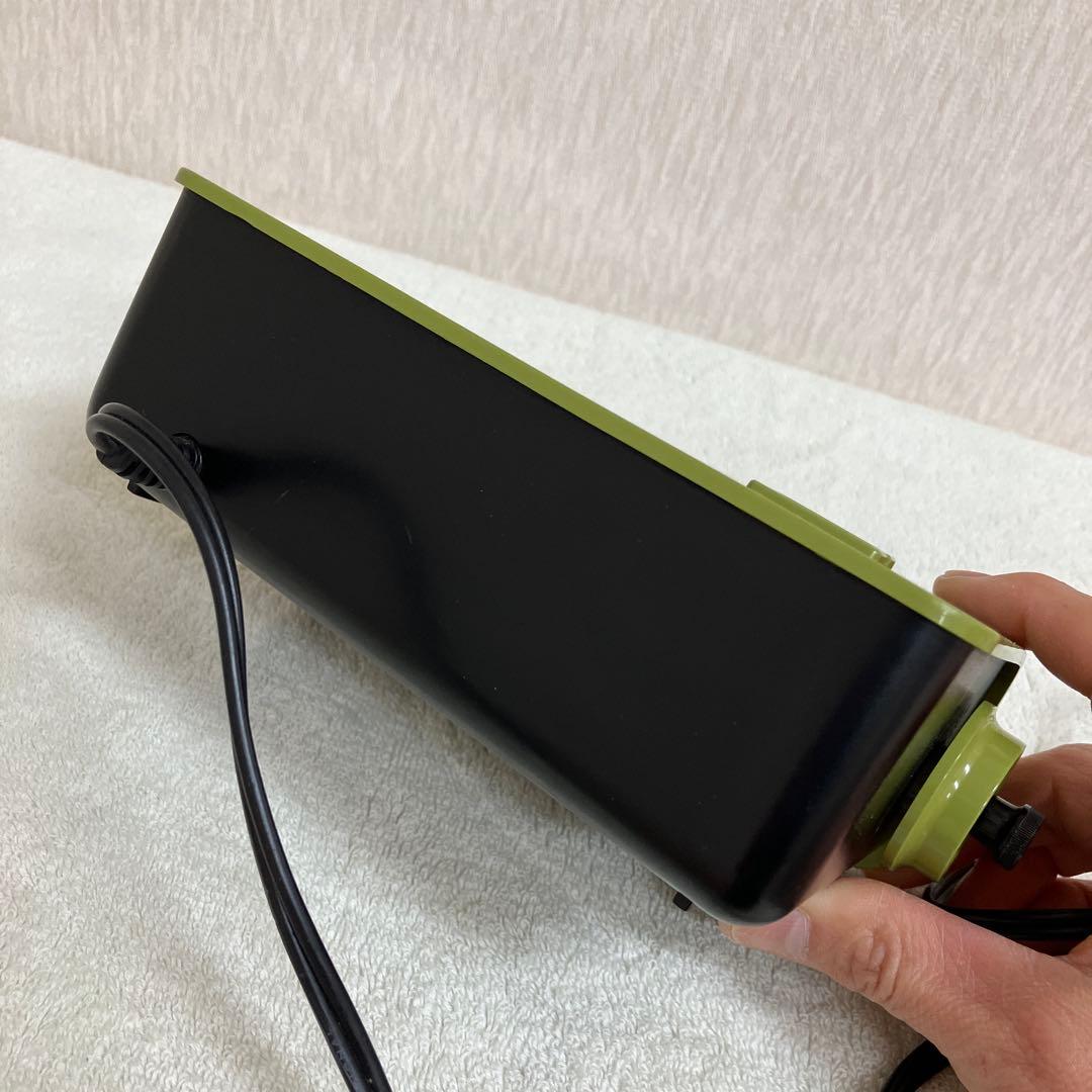 ナショナル交流目覚時計ヤングスヤスヤ　パタパタ時計　TG02 緑　グリーン