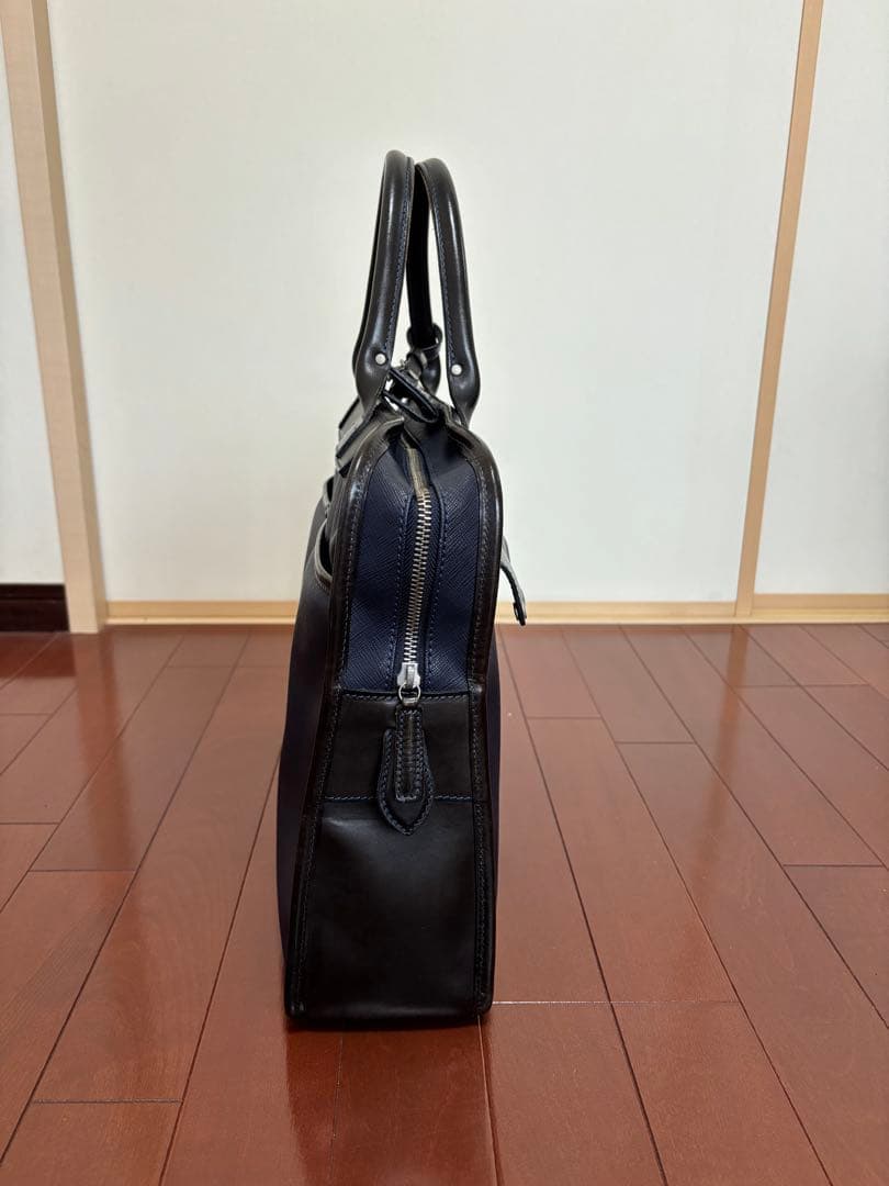 フェリージ　ビジネスバッグ　8637/2　オールレザー　紺ネイビー　保存袋付き