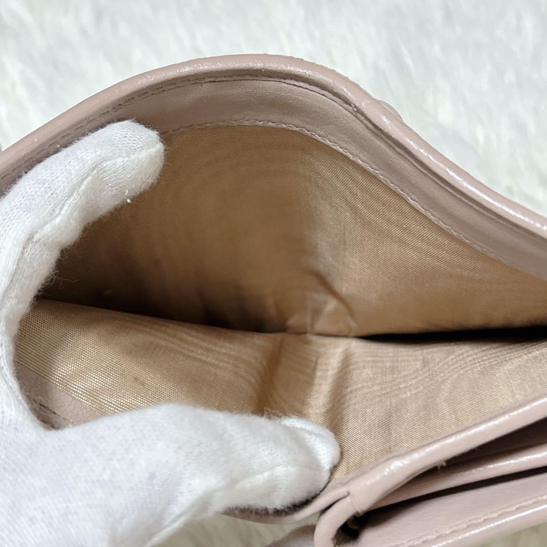 miumiu♡マテラッセ 折り財布 コンパクト ピンクベージュ