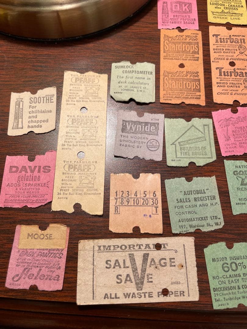 イギリスバスチケット　可愛い裏広告100枚以上✖️ 4