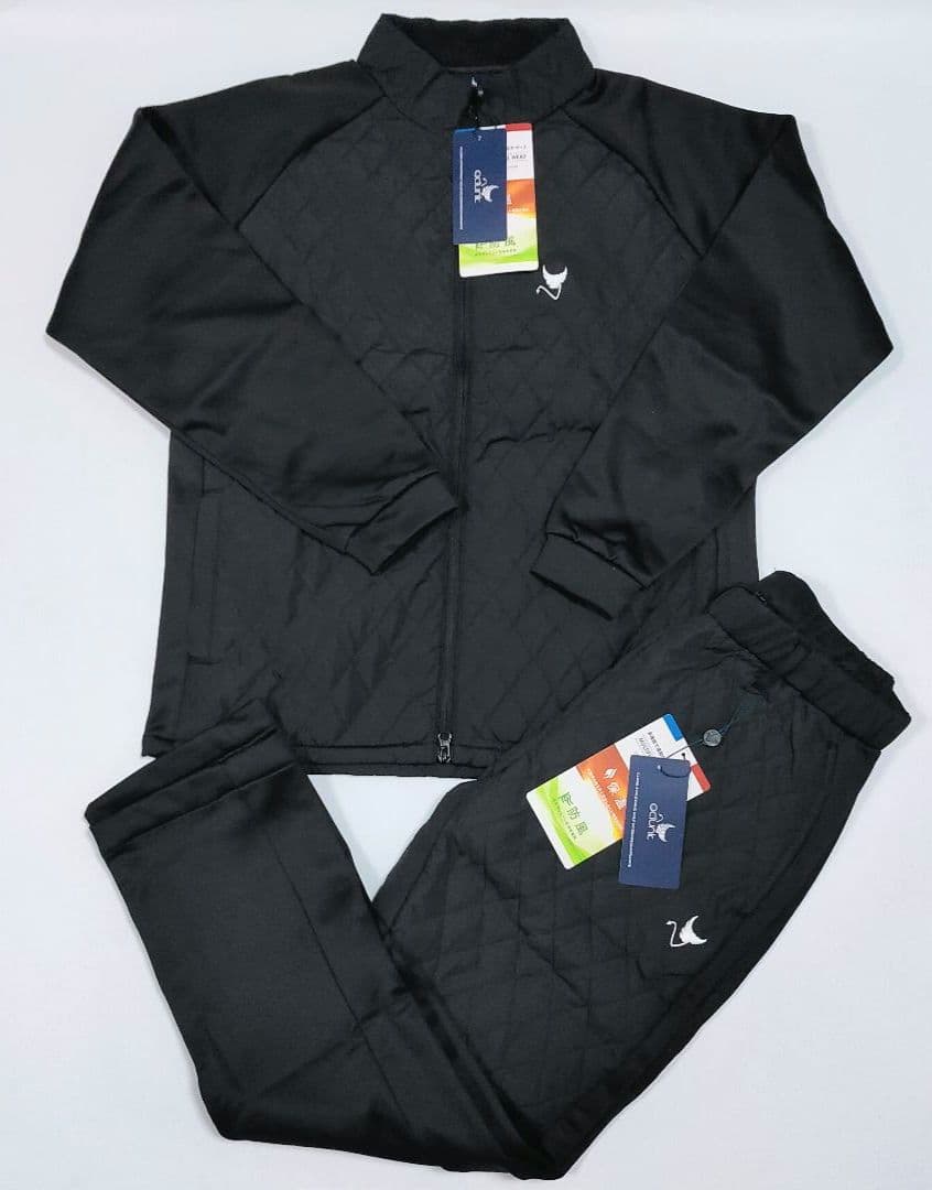 ゴルフウェア ジャケット　パンツ セットアップ XL　防風　裏起毛　レディース