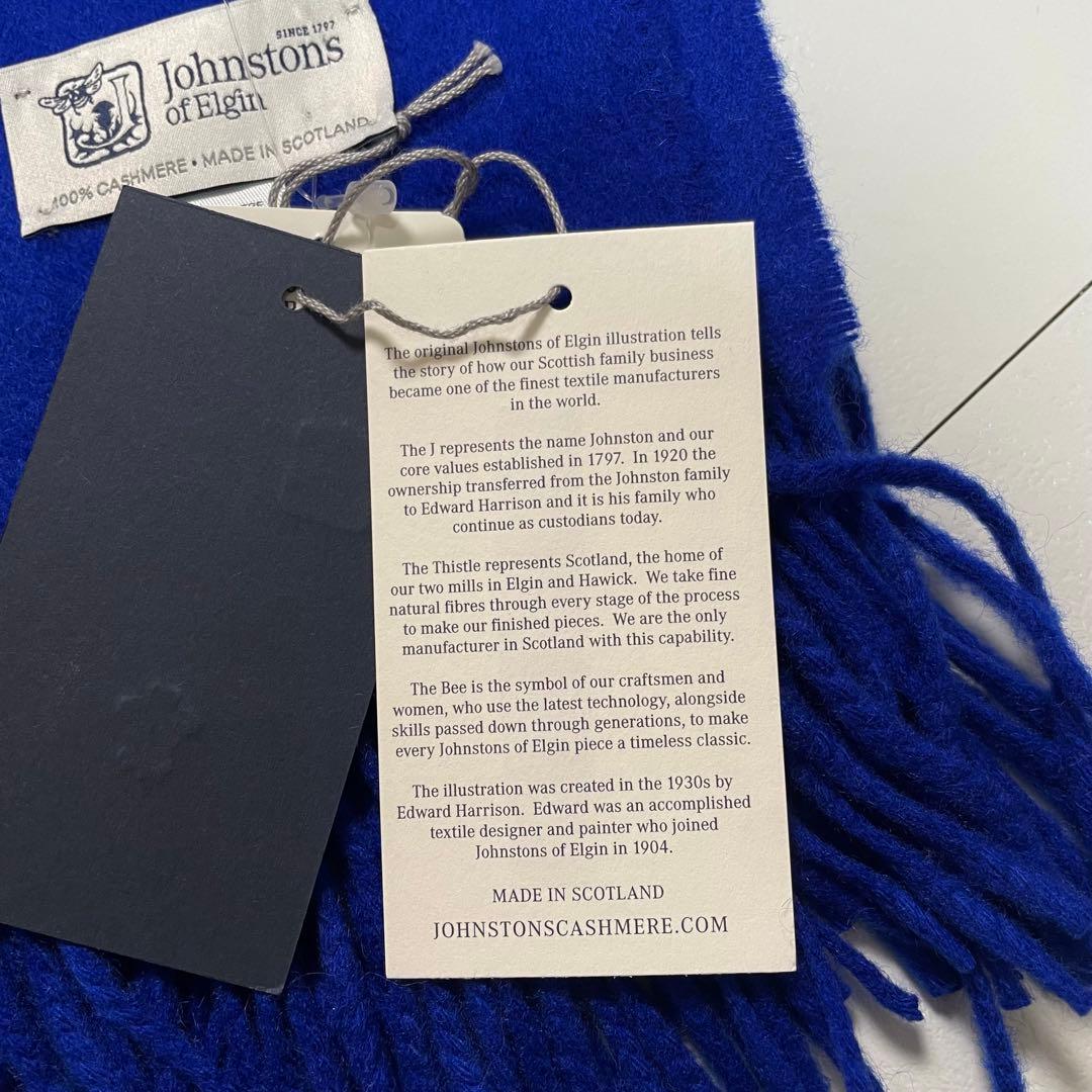 新品タグ付✨ジョンストンズ オブ エルガン カシミヤ100% 大判 マフラー