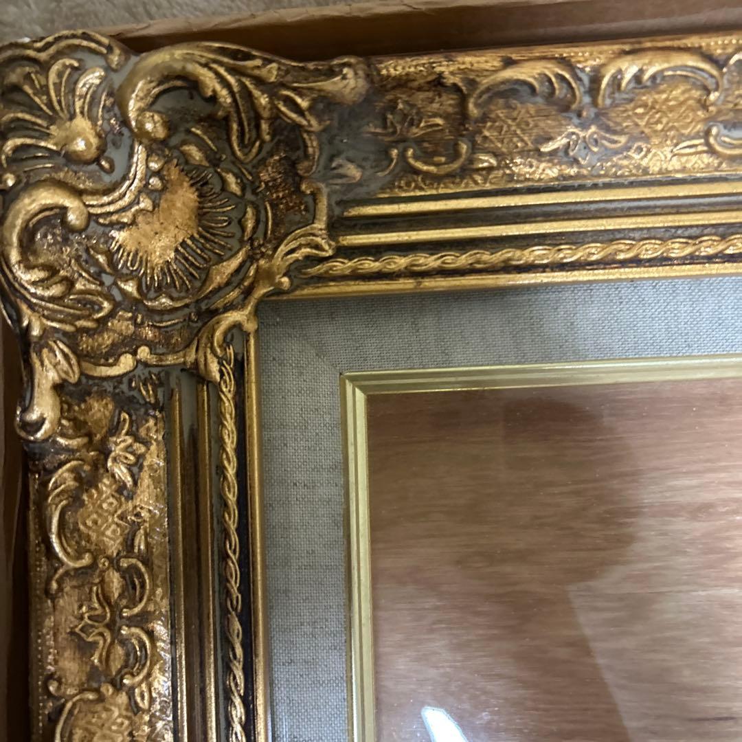 バロックスタイル ゴールド木製額縁　8号