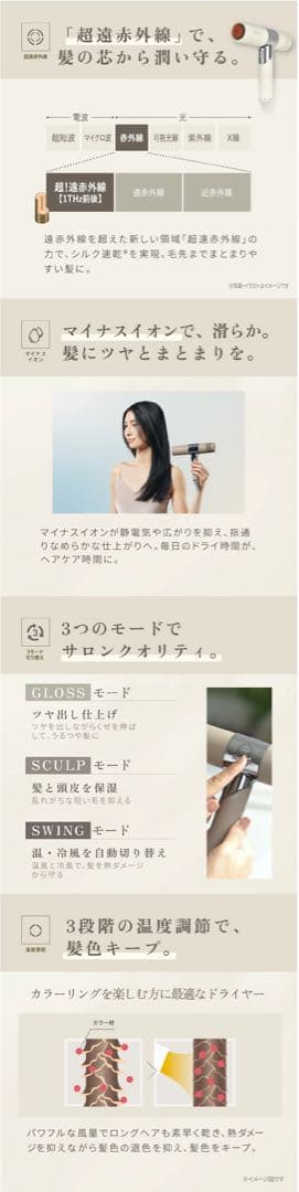 KINUJO ヘアドライヤー ホワイト　KH201