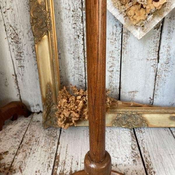 50s ヴィンテージ*古いウッド キャンドルスタンド*木製 無垢材 燭台*蝋燭台