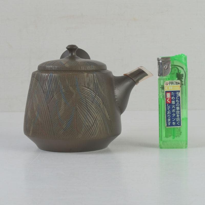 煎茶道具　常滑焼　伊藤昭陽作　急須　茶壷　共布共箱　V　9772