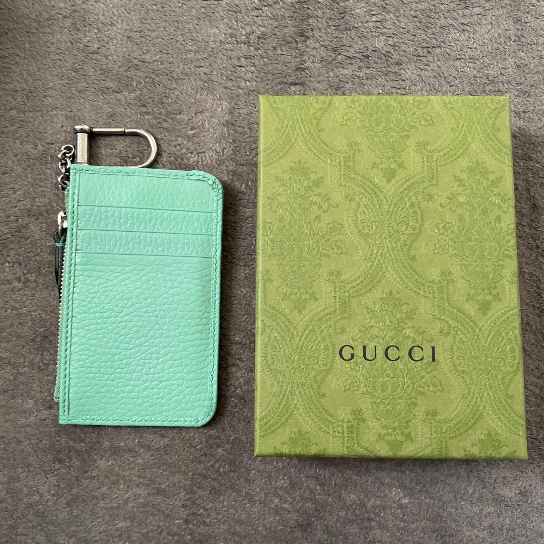の*み様 GUCCI ミント レザー キーケース