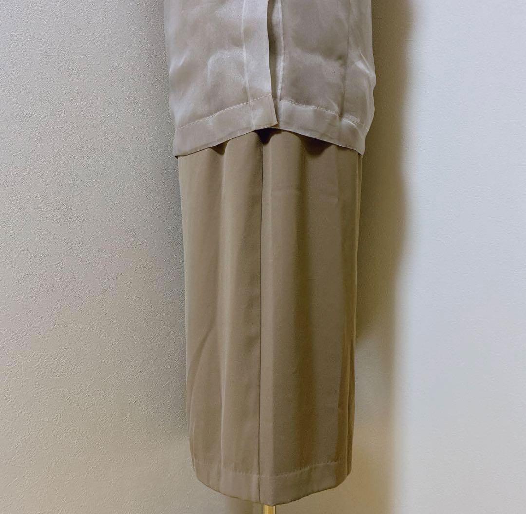 ANDRESDアンドレスド　ニアナ　カーキ　バックシアージレセットアップドレス