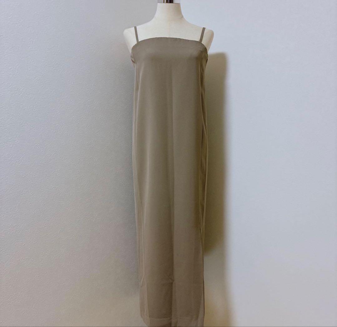 ANDRESDアンドレスド　ニアナ　カーキ　バックシアージレセットアップドレス