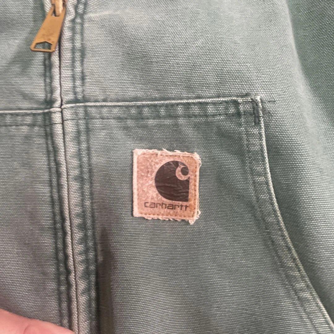 Carhartt フード付きジャンパー 青緑