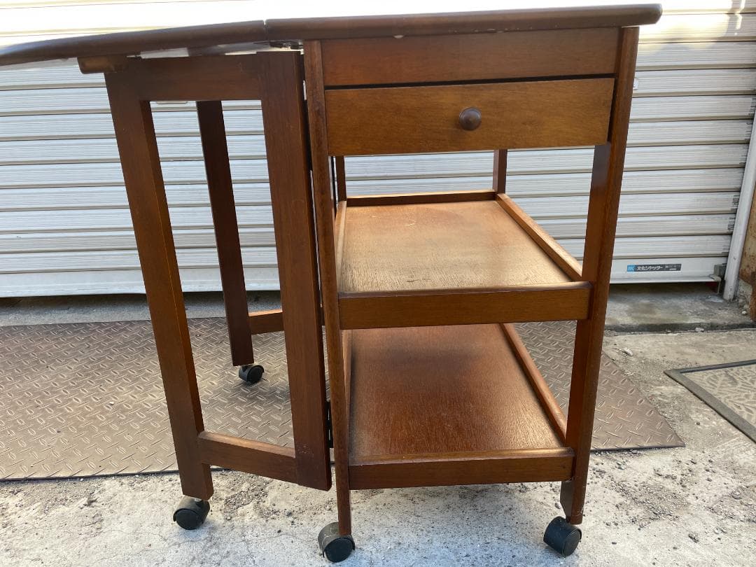 ★ 昭和レトロ 古家具 バタフライワゴン キッチンワゴン テーブルワゴン