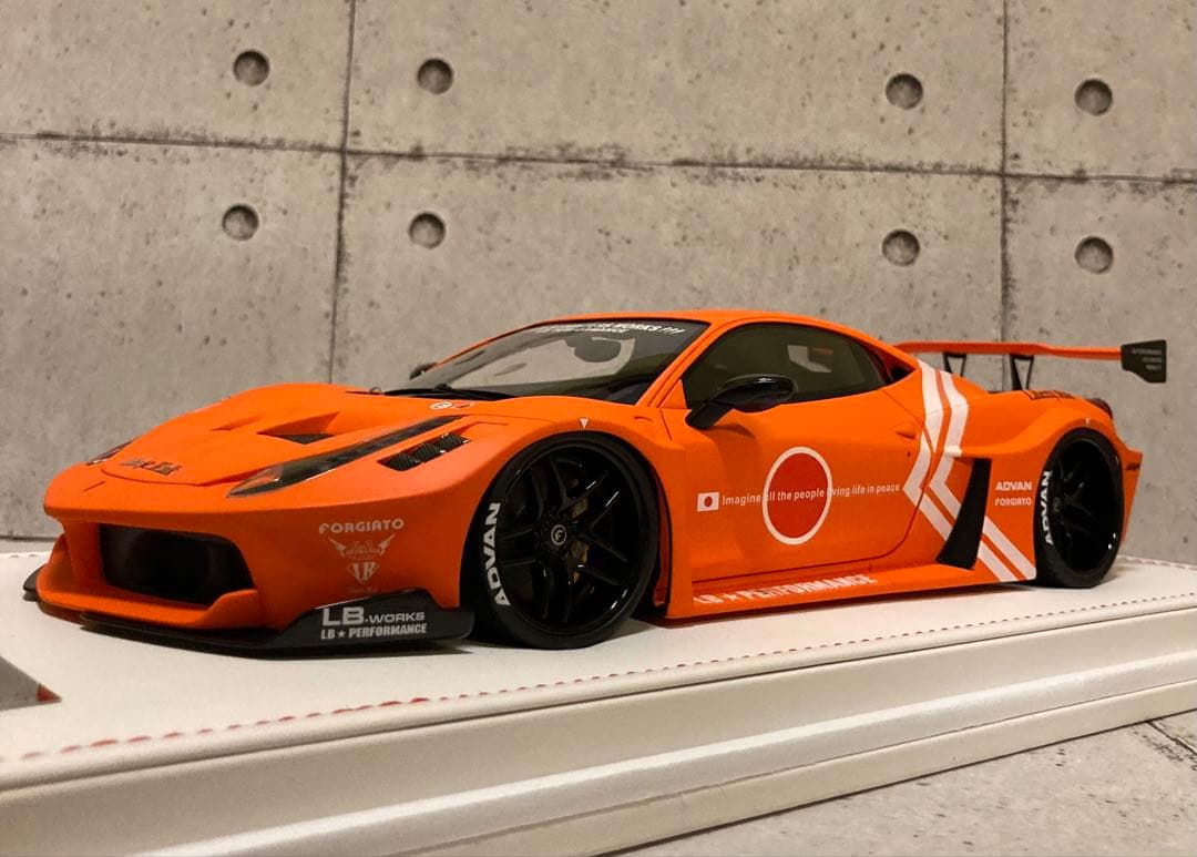 【限定66台】LBWK 1/18 フェラーリ458 マットオレンジ　新品