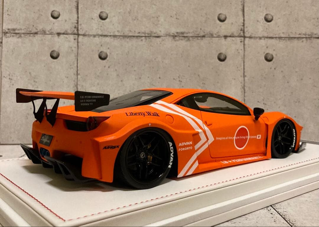 【限定66台】LBWK 1/18 フェラーリ458 マットオレンジ　新品