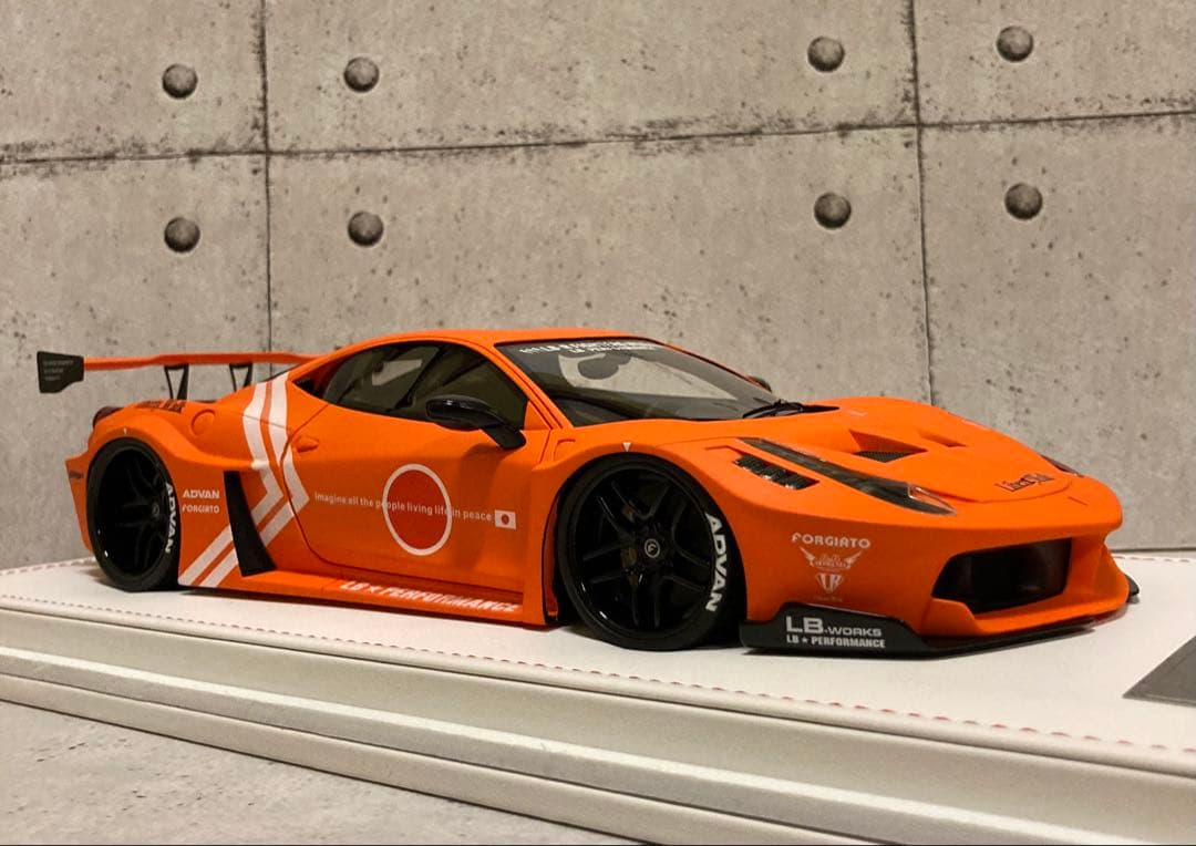 【限定66台】LBWK 1/18 フェラーリ458 マットオレンジ　新品