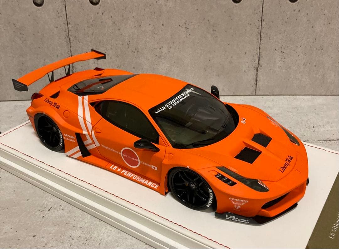 【限定66台】LBWK 1/18 フェラーリ458 マットオレンジ　新品