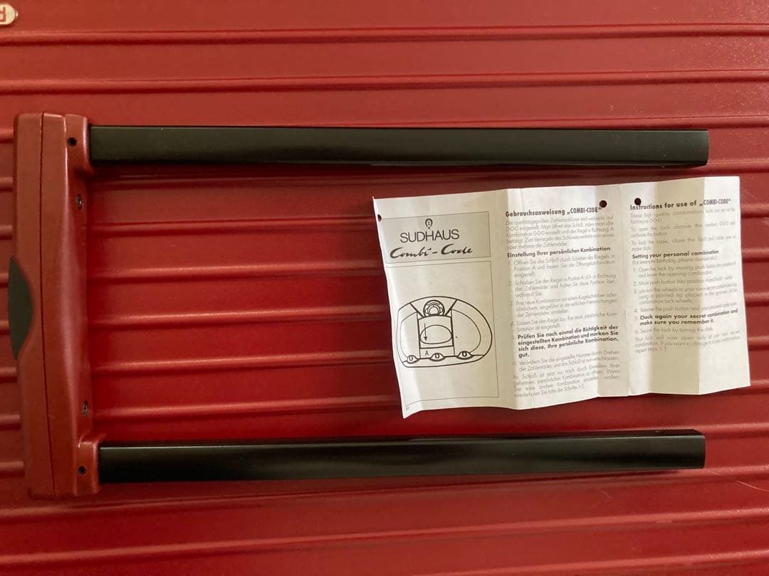 検討RIMOWA レッド ストライプ キャリーケース2輪約70L廃盤軽い男女兼用