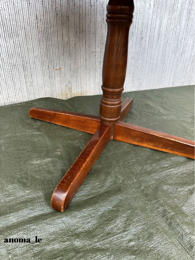 【ダイニングテーブル】飛騨産業　キツツキ　丸テーブル　昭和レトロヴィンテージ◎