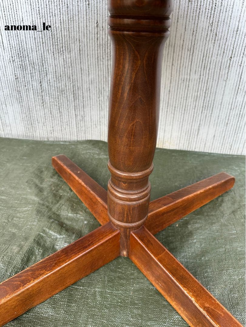 【ダイニングテーブル】飛騨産業　キツツキ　丸テーブル　昭和レトロヴィンテージ◎