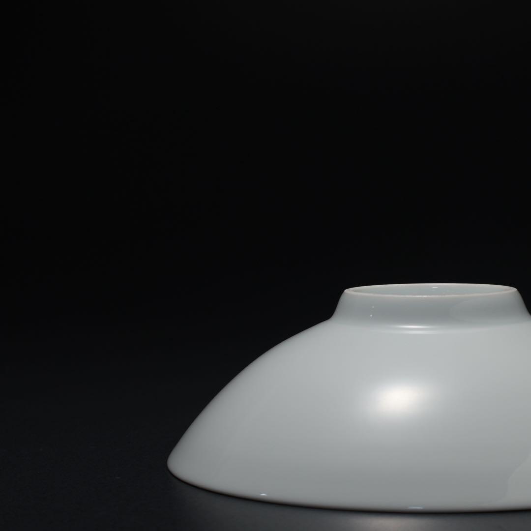 人間国宝 井上萬二 白磁笹彫文　鉢　菓子器　共箱　R1490ダK2