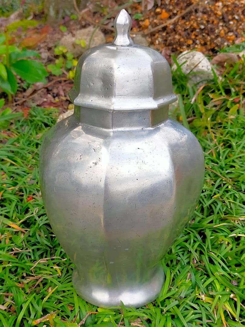 ♥アンティーク　イタリア製　錫製　沈香壺　骨董品　沈香壷