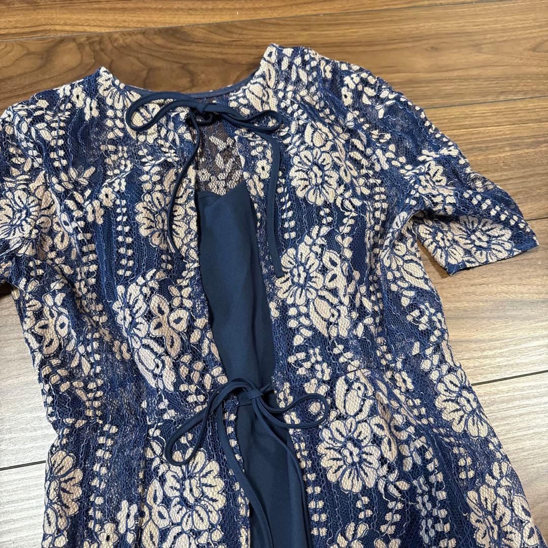 て*む様 【kaene】レースエプロンワンピース