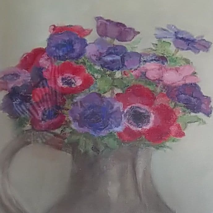 油絵　アネモネ　ローザン　プール