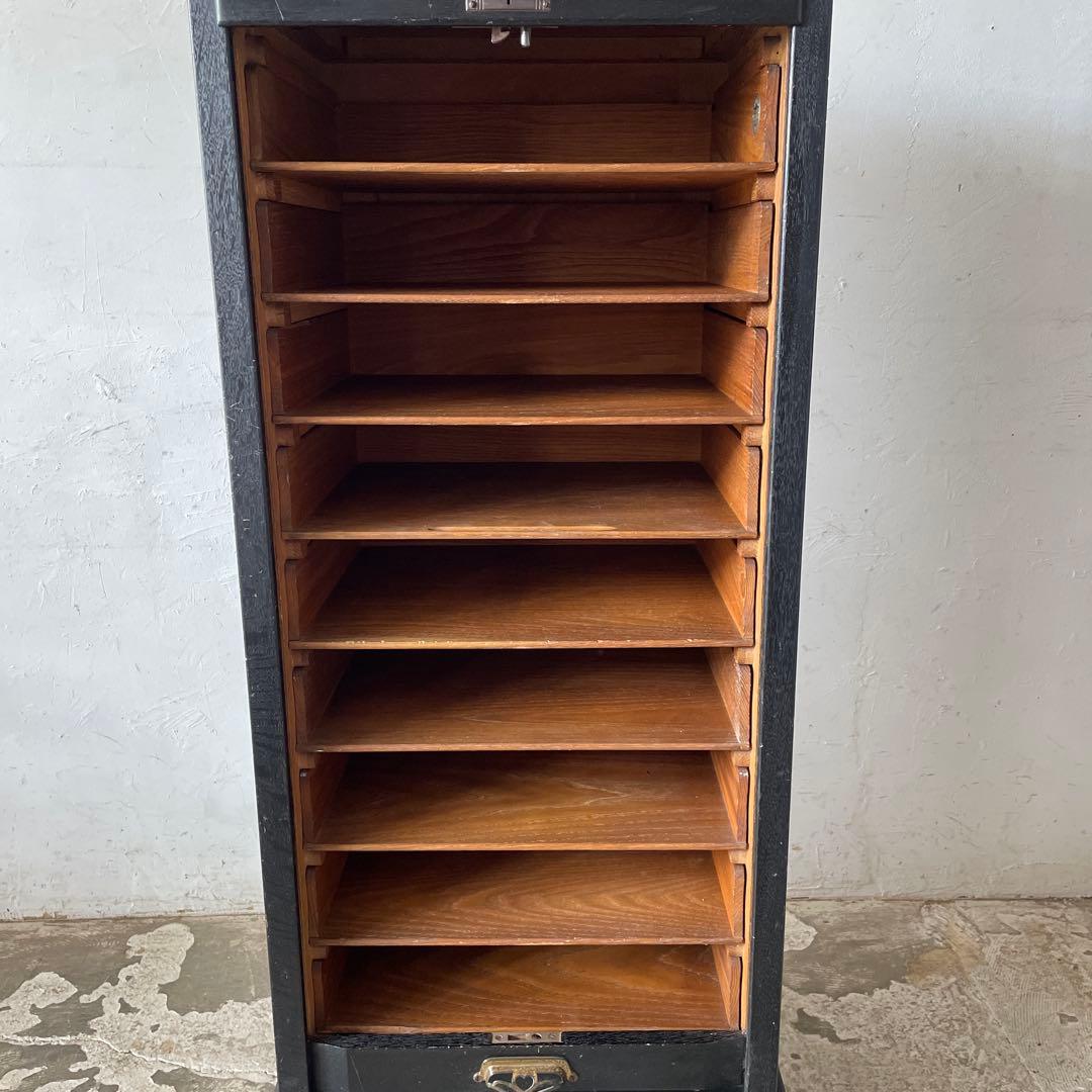ビンテージ シャッターファイルキャビネット 本棚
