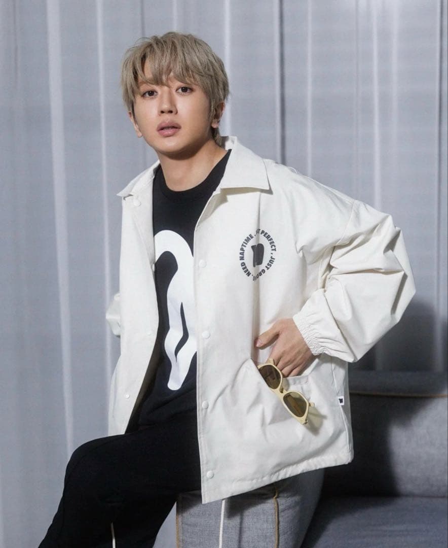 ナップタイム naptime. Nissy コーチジャケット 白