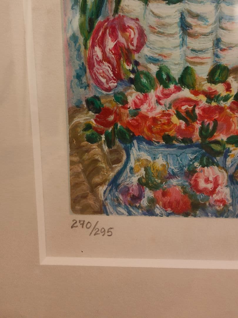 レスリーセイヤー サイン入り 四季 アンティークベイス シルクスクリーン　絵画