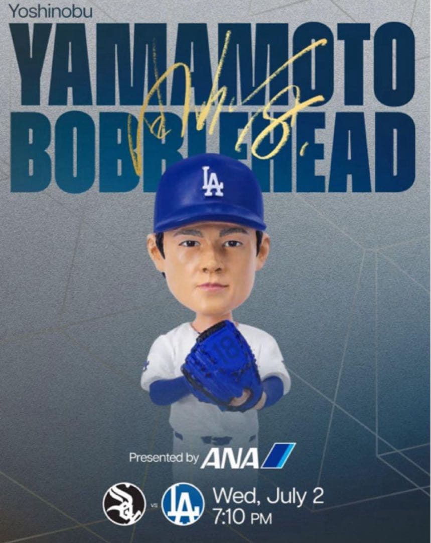 山本由伸　ボブルヘッド　ロサンゼルス　ドジャース　来場者限定　スタジアム配布