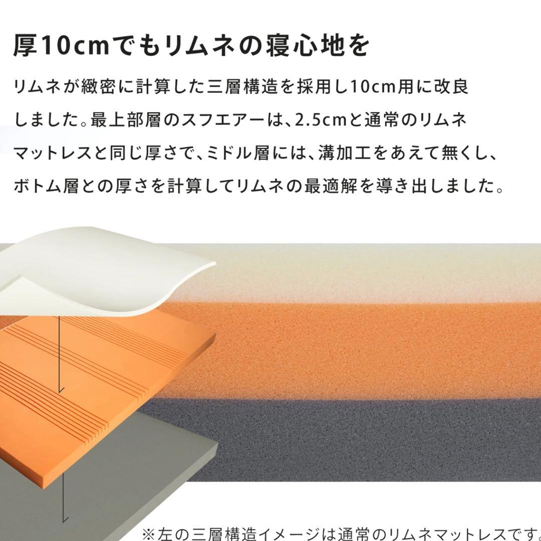 【セミダブル】リムネ三つ折りマットレス Limne 折り畳みマットレス