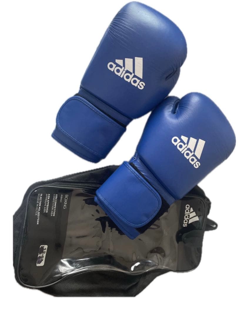 aiba アマチュア国際　ボクシング　グローブ　12オンス　青　アディダス