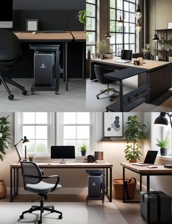 高さ調整可能 パソコンスタンド ブラック