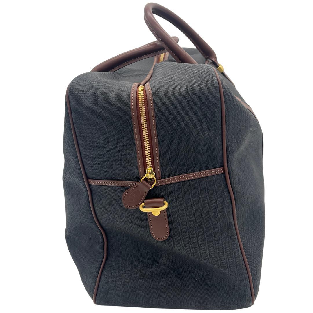 ダンヒル ボストンバッグ キャンバス レザー 大容量