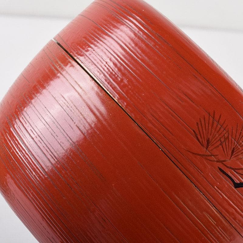 茶道具　輪島塗　岡本陽斎造　朝陽棗　共箱　V　7169