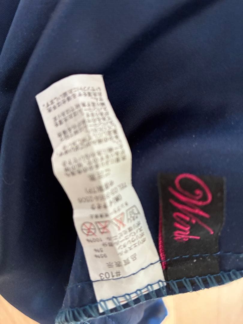 ネイビーブルー スリーブレス ロングドレス