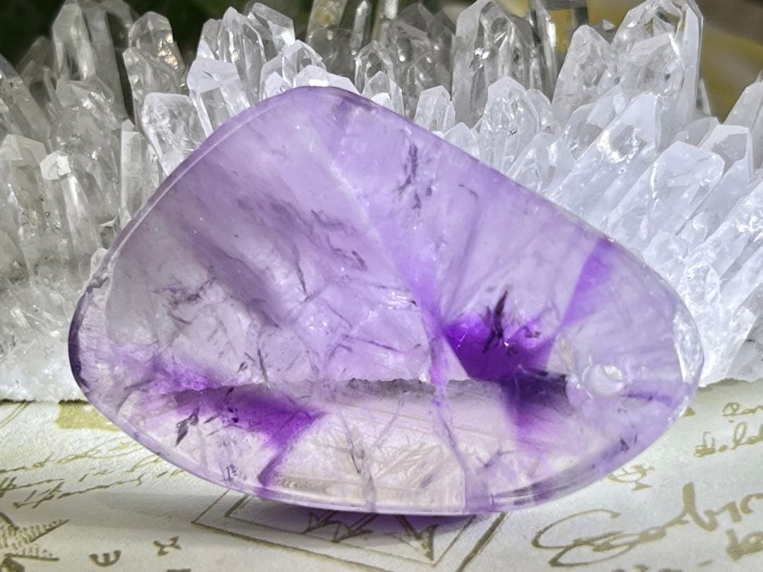 トラピッチェ アメジスト✨　紫水晶　穴あき　パーツ　原石