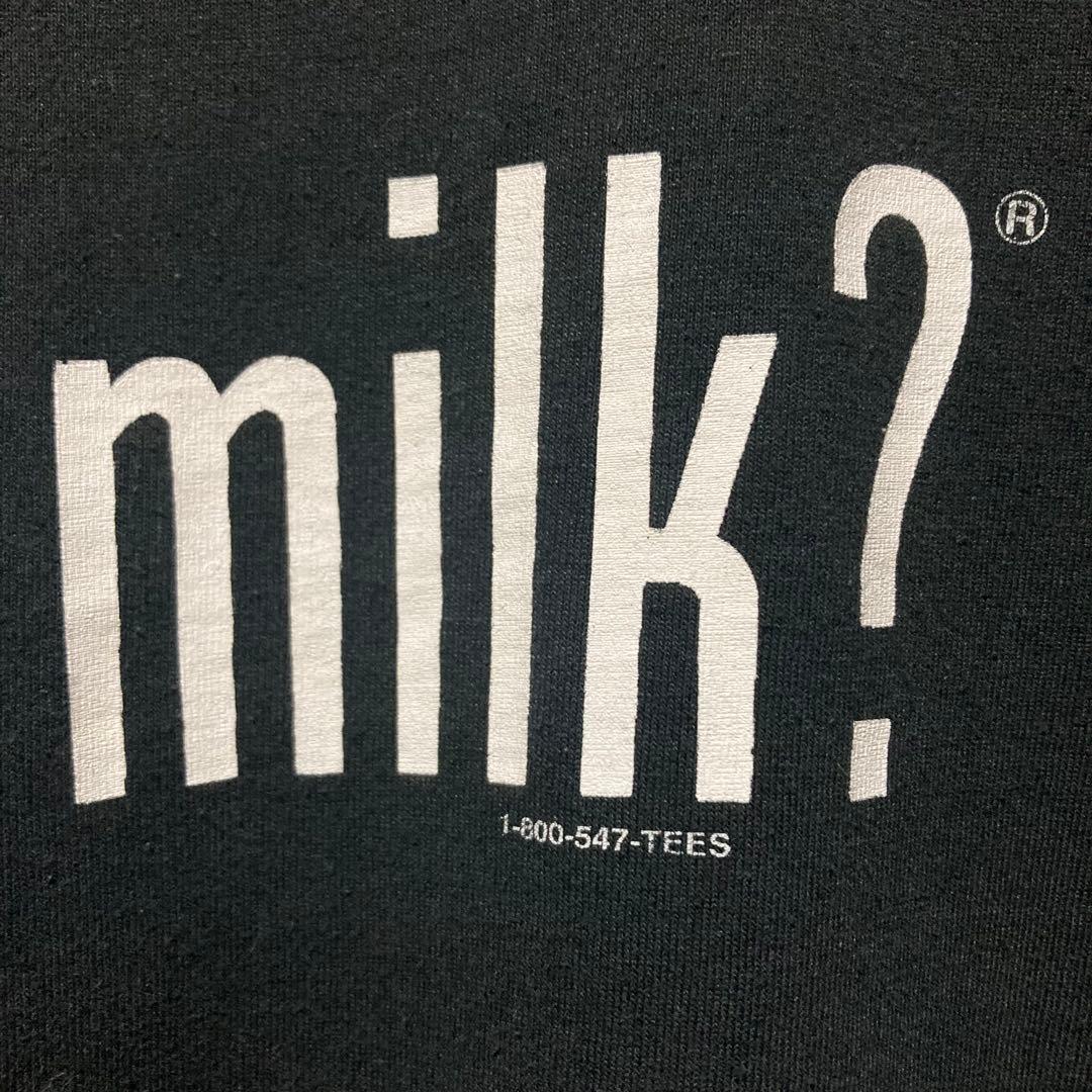 希少 got milk? Tシャツ L BLACK 黒 ゴットミルク milk