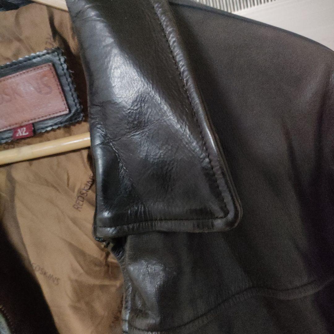 REDSKINS レザーシングルライダースジャケット XL