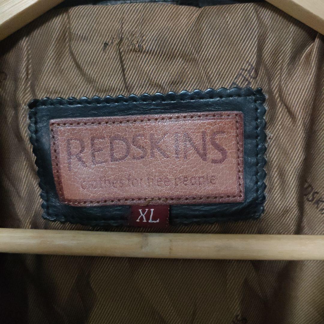 REDSKINS レザーシングルライダースジャケット XL