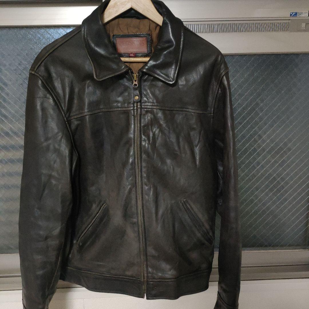 REDSKINS レザーシングルライダースジャケット XL